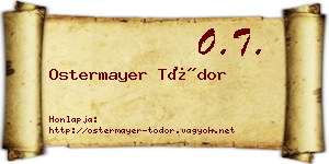 Ostermayer Tódor névjegykártya
